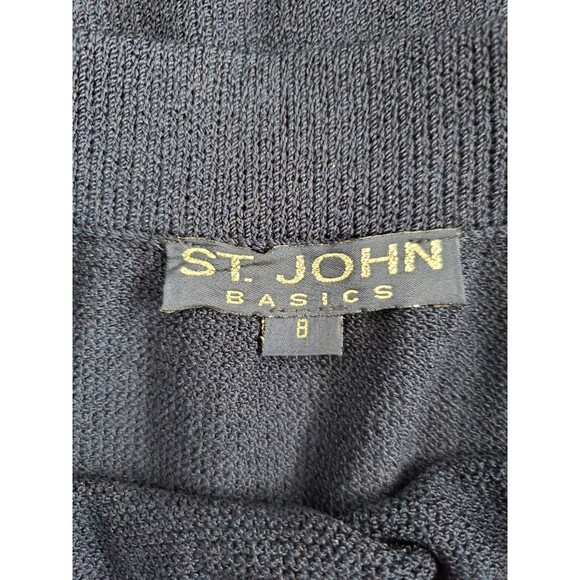 St. John Basics Santana Knit Blue Pull-On Skirt Size 8 - Picture 4 of 5